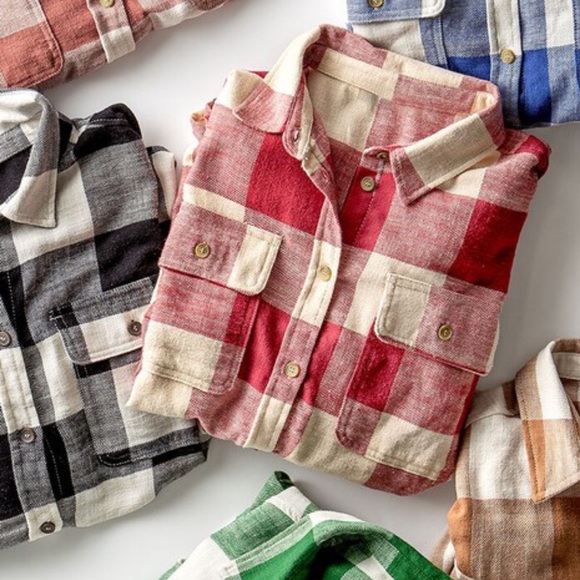 NEW IN PERFECT PLAID FLANNEL BUTTON DOWN SHIRT - Picture 4 of 6